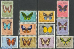 Papua New Guinea 1966 Butterflies 12v, Unused (hinged), Nature - Butterflies - Papua Nuova Guinea