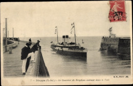 CPA Dieppe Seine Maritime, Der Brighton Courier Fährt In Den Hafen Ein - Other & Unclassified