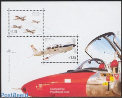 Portugal 2002 50 Years Air Force S/s, Mint NH, Transport - Aircraft & Aviation - Unused Stamps