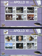 Sierra Leone 1994 Moonlanding Anniversary 12v (2 M/s), Mint NH, Transport - Space Exploration - Other & Unclassified