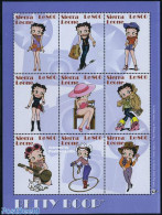 Sierra Leone 2000 Betty Boop 9v M/s, Mint NH, Art - Comics (except Disney) - Cómics