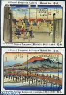 Sierra Leone 1989 Japanese Paintings 2 S/s, Mint NH, Art - Bridges And Tunnels - East Asian Art - Paintings - Ponti