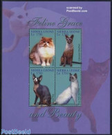 Sierra Leone 2004 Cats 4v M/s, Mint NH, Nature - Cats - Other & Unclassified