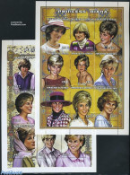Senegal 1998 Death Of Diana 18v (2 M/s), Mint NH, History - Charles & Diana - Kings & Queens (Royalty) - Case Reali