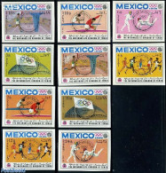 Yemen, Kingdom 1968 Olympic Winners 10v Imperforated, Mint NH, Sport - Fencing - Kayaks & Rowing - Olympic Games - Schermen