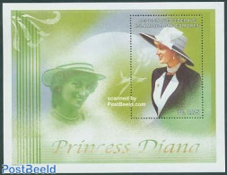 Comoros 1998 Death Of Diana S/s (black Dress), Mint NH, History - Charles & Diana - Kings & Queens (Royalty) - Case Reali