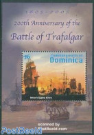 Dominica 2005 Battle Of Trafalgar S/s, Mint NH, Transport - Ships And Boats - Boten
