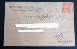P1  France 1930 Postal Stationery Card Revue Des Deux Mondes Sent To Bulgaria Sofia - Standard- Und TSC-AK (vor 1995)