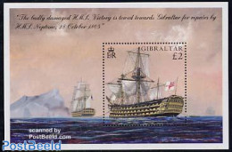 Gibraltar 2005 Battle Of Trafalgar S/s, Mint NH, Transport - Ships And Boats - Ships