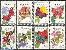 Guyana 1989 Butterflies 8v, Mint NH, Nature - Butterflies - Guyana (1966-...)