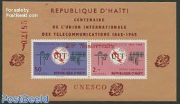 Haiti 1965 UNESCO Overprints S/s, Mint NH, History - Various - I.T.U. - Telekom