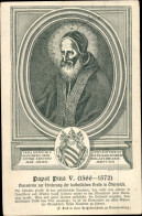 Blason CPA Papst Pius V., Portrait - Historical Famous People