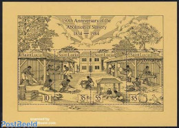 Saint Lucia 1984 150 Years Emancipation S/s, Mint NH, History - Anti Racism - Zonder Classificatie