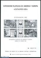 Spain 1980 ESPAMER S/s, Blackprint, Mint NH, Philately - Ungebraucht