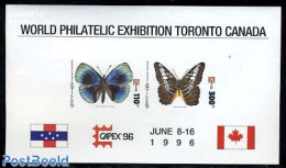 Netherlands Antilles 1996 Butterflies, CAPEX S/s Imperforated, Mint NH, Nature - Butterflies - Other & Unclassified