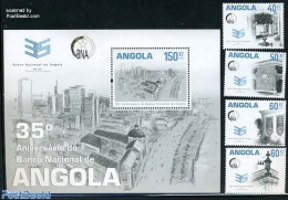 Angola 2011 35 Years National Bank 4v + S/s, Mint NH, Various - Banking And Insurance - Angola