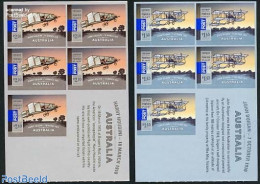 Australia 2010 Centenary Of Powered Flight 2 Booklets S-a, Mint NH, Transport - Neufs
