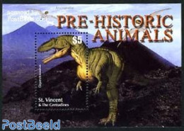 Saint Vincent 2003 Giganotosaurus S/s, Mint NH, Nature - Prehistoric Animals - Vor- U. Frühgeschichte