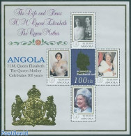 Angola 1999 Queen Mother 4v M/s, Mint NH, History - Kings & Queens (Royalty) - Case Reali