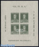 Argentina 1935 EX. FI. B. A. S/s, Mint NH - Nuevos