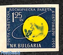 Bulgaria 1960 Lunik 3 1v Imperforated, Mint NH, Transport - Space Exploration - Neufs