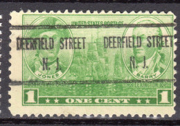 MM-751; USA Precancel/Vorausentwertung/Preo; DEERFIELD STREET (NJ), Type 726 - Voorafgestempeld
