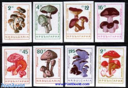 Bulgaria 1961 Mushrooms 8v Imperforated, Mint NH, Nature - Mushrooms - Ungebraucht