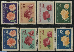 Bulgaria 1962 Roses 8v, Mint NH, Nature - Flowers & Plants - Roses - Nuovi