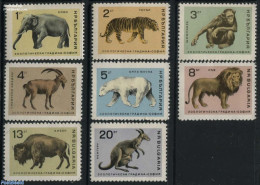 Bulgaria 1966 Sofia Zoo 8v, Mint NH, Nature - Animals (others & Mixed) - Bears - Cat Family - Elephants - Monkeys - Unused Stamps