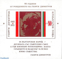 Bulgaria 1972 Dimitrov S/s, Mint NH, History - Politicians - Ungebraucht