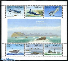 Maldives 1995 End Of World War II In Pacific 6v M/s, Mint NH, History - Transport - World War II - Aircraft & Aviation.. - Guerre Mondiale (Seconde)