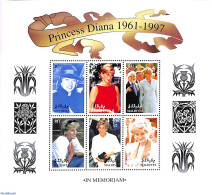 Maldives 1998 Death Of Diana 6v M/s, Mint NH, History - Charles & Diana - Kings & Queens (Royalty) - Royalties, Royals