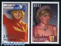 Maldives 2002 Death Of Diana 2v, Mint NH, History - Charles & Diana - Kings & Queens (Royalty) - Royalties, Royals