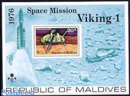 Maldives 1976 Viking S/s, Mint NH, Transport - Space Exploration - Maldivas (1965-...)