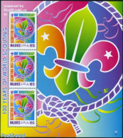 Maldives 2007 Scouting Centenary M/s (with 3 Stamps), Mint NH, Sport - Scouting - Maldiven (1965-...)