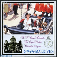 Maldives 1999 Queen Mother S/s, Mint NH, History - Kings & Queens (Royalty) - Königshäuser, Adel