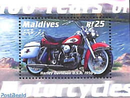 Maldives 2000 Motor Cycles, Harley Davidson S/s, Mint NH, Transport - Motorcycles - Motorfietsen