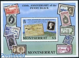 Montserrat 1990 150 Years Stamps S/s, Mint NH, Stamps On Stamps - Postzegels Op Postzegels