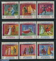 Fujeira 1969 Shakespeare Plays 9v, Mint NH, Performance Art - Theatre - Theater