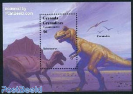 Grenada Grenadines 1994 Spinosaurus, Tyrannosaurus S/s, Mint NH, Nature - Prehistoric Animals - Préhistoriques