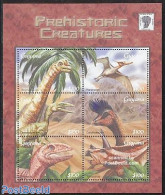 Guyana 2001 Preh. Animals 6v M/s, Mint NH, Nature - Prehistoric Animals - Prehistóricos