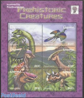 Guyana 2001 Preh. Animals 6v M/s, Mint NH, Nature - Prehistoric Animals - Prehistorisch