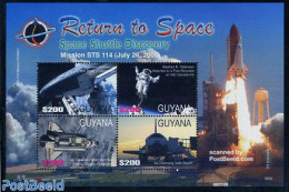 Guyana 2006 Return To Space 4v M/s, Mint NH, Transport - Space Exploration - Guiana (1966-...)