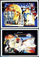 Guyana 1994 Space Events 2 S/s, Mint NH, Transport - Space Exploration - Guyana (1966-...)