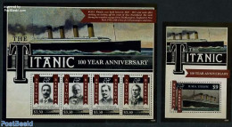 Antigua & Barbuda 2012 R.M.S. Titanic 2 S/s, Mint NH, Transport - Ships And Boats - Titanic - Barcos