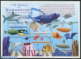 Antigua & Barbuda 2000 Submarines 6v M/s, Mint NH, Nature - Transport - Fish - Sea Mammals - Ships And Boats - Poissons