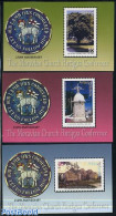 Antigua & Barbuda 2006 Moravia Church Conference 3 S/s, Mint NH, Nature - Religion - Trees & Forests - Churches, Templ.. - Rotary, Club Leones