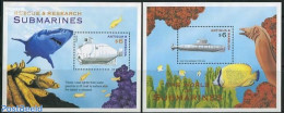 Antigua & Barbuda 2000 Submarines 2 S/s, Mint NH, Transport - Ships And Boats - Boten