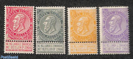 Belgium 1897 Definitives 4v, Leopold I, Unused (hinged) - Nuovi