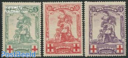 Belgium 1914 Red Cross 3v, Unused (hinged), Health - Red Cross - Unused Stamps